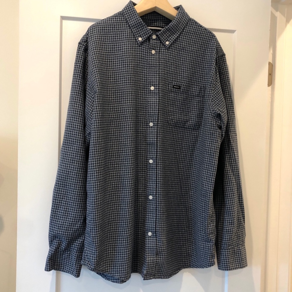 Men’s RVCA 100% Cotton Button Down Shirt XL
